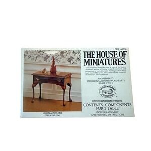 House of Miniatures Queen Anne Table Dollhouse Furniture Kit 1:12 Scale